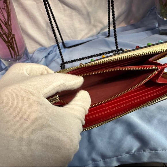 Christian Louboutin Multicolor Studded Wallet - Picture 9 of 9